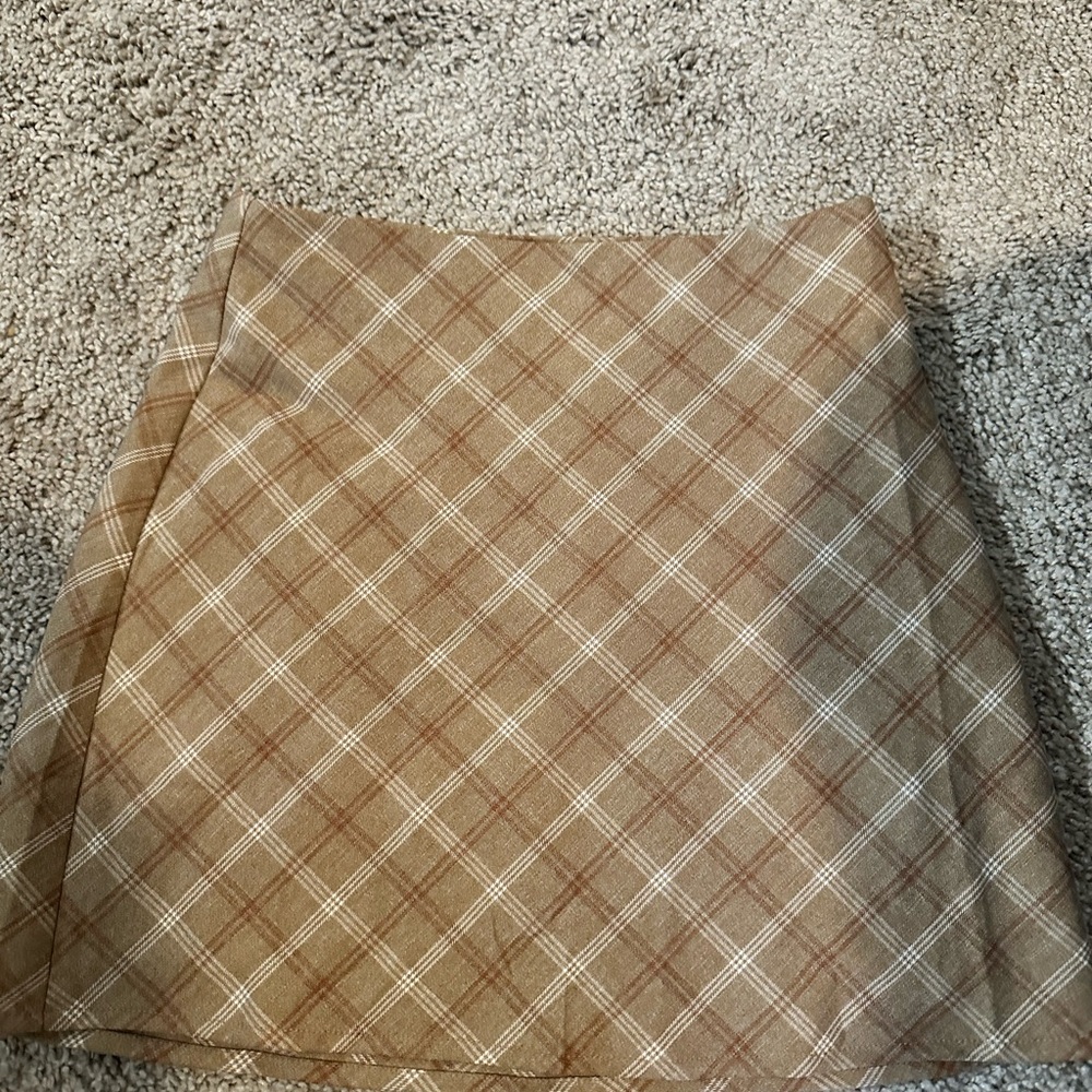 Plaid Tan Skirt
